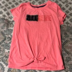 Pink believe shirt